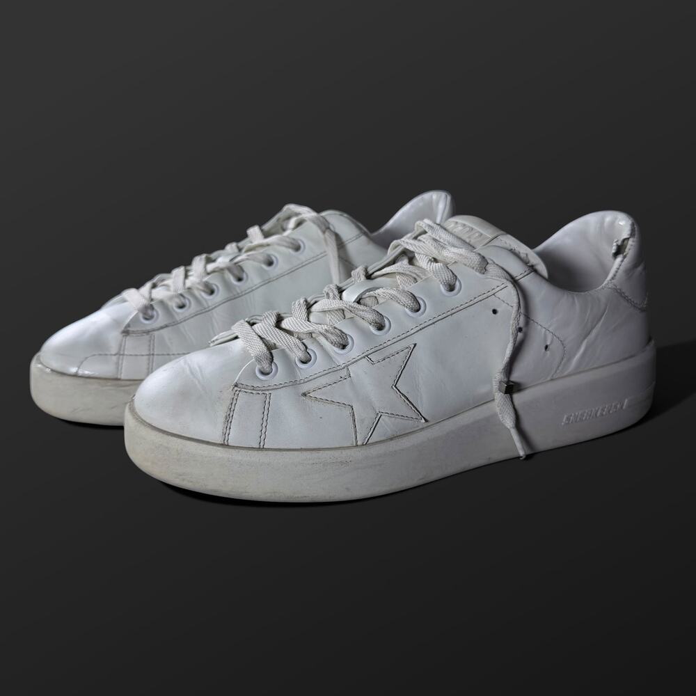 Golden Goose Pure Star White Low Top Trainers Size 40